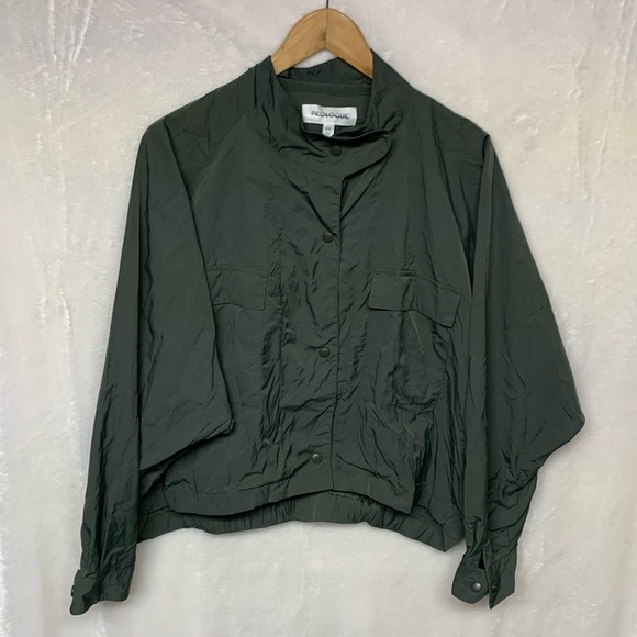 Prologue Sea Green Crop Utility Bomber Jacket - Picture 2 of 10